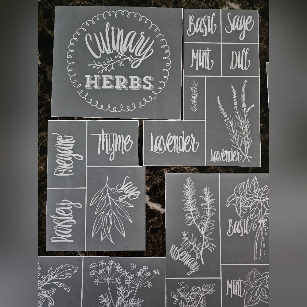Chalk Couture Culinary Herbs transfer